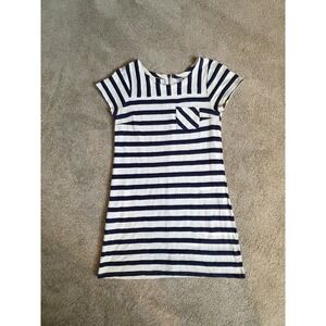 Old Navy Women's Small Navy and White Striped Short Sleeve Dress‎